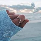 Good. Designs hullámban állítható női filigrán gyűrű Wave Trend szimbólummal, ezüst 