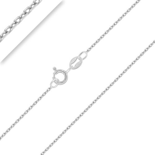 PLANETYS - Ródiumozott ezüst 925/1000 Lánc Diamond Forçat  1 mm 60- cm