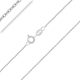 PLANETYS - Ródiumozott ezüst 925/1000 Lánc Diamond Forçat  1 mm 60- cm
