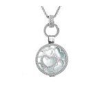 Usea Ékszer 33 mm-es medál , cirkónia kövekkel ,rozsdamentes fém láncal 80 cm női