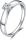 Jewelry Palace fehér aranyozott 925 Sterling ezüst , Class Solitaire eljegyzési gyűrű ,CZ kő(56-os)