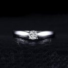Jewelry Palace fehér aranyozott 925 Sterling ezüst , Class Solitaire eljegyzési gyűrű ,CZ kő(56-os)