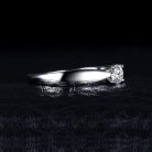 Jewelry Palace fehér aranyozott 925 Sterling ezüst , Class Solitaire eljegyzési gyűrű ,CZ kő(56-os)