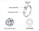 Jewelry Palace fehér aranyozott 925 Sterling ezüst , Class Solitaire eljegyzési gyűrű ,CZ kő(56-os)