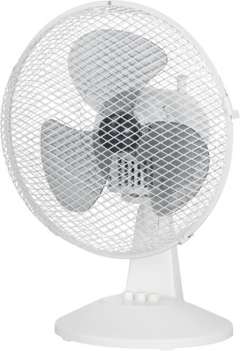 COMFEE CFT23PW00A2 asztali ventilátor 25 W átmérő 23 cm csendes ventilátor 3 lapáttal, 2 sebességfokozattal, 80°-os oszcillációval 