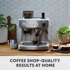 Breville Barista Max eszpresszógép | Latte és cappuccino kávéfőző beépített babdarálóval és gőzpálcával | 2,8 literes víztartály | 15 bar olasz szivattyú | Rozsdamentes acél 1x HASZNÁLT