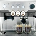 Breville Barista Max eszpresszógép | Latte és cappuccino kávéfőző beépített babdarálóval és gőzpálcával | 2,8 literes víztartály | 15 bar olasz szivattyú | Rozsdamentes acél 1x HASZNÁLT