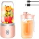 UQTUKO hordozható turmixgép, 400 ml-es turmixkészítő utazási fedéllel Fresh Juice Mixer USB mini mixer 6 pengés 