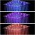 JUNSHENG LED-es esőztető zuhanyfej, nagy nyomású, ultravékony.20x20cm