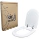 King Seat ‎EM724Y Dolomit Clodia dedikált WC-ülőke, fényes fehér-Csomagolás sérült