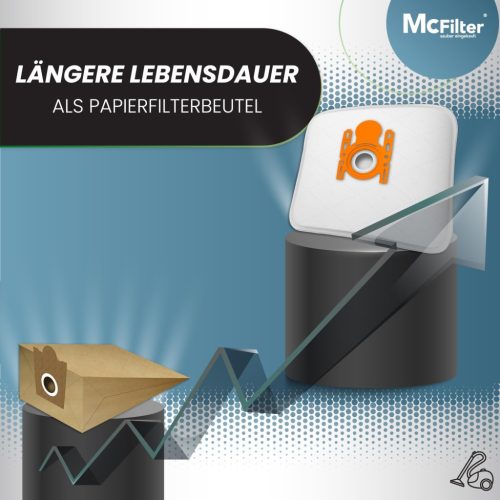 McFilter 20 porszívózsák alternatívaként Swirl S62, S67, S73 számára, alkalmas Siemens, Bosch, S 62 S 67 S 73, 