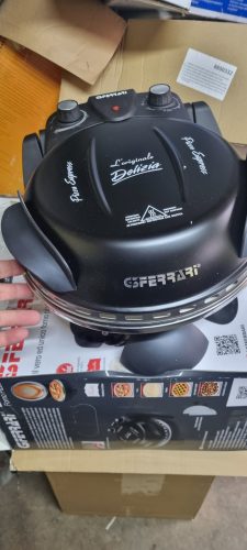 G3 Ferrari Delizia Pizzasütő tűzálló kőből készült sütőfelülettel, 390 ° C-ig terjedő hőszabályozóval, időzítő hangjelzéssel