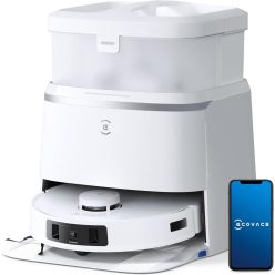   ECOVACS DEEBOT T30 PRO Omni Porszívó Robot Felmosó Funkcióval, TrueEdge Felmosóval, Zero Tangle Kefével, 11,000 PA Szívóerő Forró Vizessel és Intelligens Újramosással, Ezüst Szín DDX14
