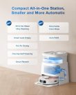 ECOVACS DEEBOT T30 PRO Omni Porszívó Robot Felmosó Funkcióval, TrueEdge Felmosóval, Zero Tangle Kefével, 11,000 PA Szívóerő Forró Vizessel és Intelligens Újramosással, Ezüst Szín DDX14