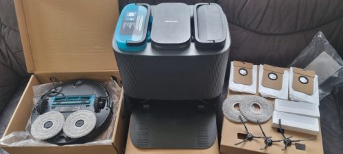Cecotec Conga 11090 Spin Revolution robotporszívó és felmosó- Önürítő állomás, felmosás és szárítás, ultrahangos lézeres navigáció, 5000 Pa szívómotor 