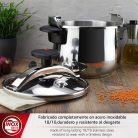 Gyorsfőző kukta, Magefesa, Rozsdamentes acél, 18/10, 6L