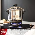Gyorsfőző kukta, Magefesa, Rozsdamentes acél, 18/10, 6L