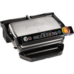   Tefal OptiGrill Elite GC750D16 kontaktgrill, 12 program, digitális kijelző főzési szint kijelzővel, kivehető lapok, elektromos grill, rozsdamentes acél SZÁLLÍTÁSSÉRÜLT