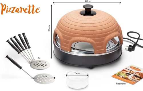 Emerio Pultsütő PO-115984, 1200 W, Tapadásmentes, Kerámia,, 6 Pizza Kapacitás-