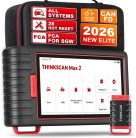 Thinkcar Thinkscan MAX2 OBD2 diagnosztikai eszköz minden járműhöz, minden rendszerdiagnosztika OBD2 diagnosztikai eszköz Bluetooth-szal 28 visszaállítással, olaj, DPF, IMMO, ingyenes szoftverfrissítés, vezeték nélküli kapcsolat
