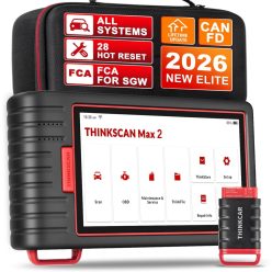   Thinkcar Thinkscan MAX2 OBD2 diagnosztikai eszköz minden járműhöz, minden rendszerdiagnosztika OBD2 diagnosztikai eszköz Bluetooth-szal 28 visszaállítással, olaj, DPF, IMMO, ingyenes szoftverfrissítés, vezeték nélküli kapcsolat