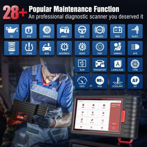 Thinkcar Thinkscan MAX2 OBD2 diagnosztikai eszköz minden járműhöz, minden rendszerdiagnosztika OBD2 diagnosztikai eszköz Bluetooth-szal 28 visszaállítással, olaj, DPF, IMMO, ingyenes szoftverfrissítés, vezeték nélküli kapcsolat