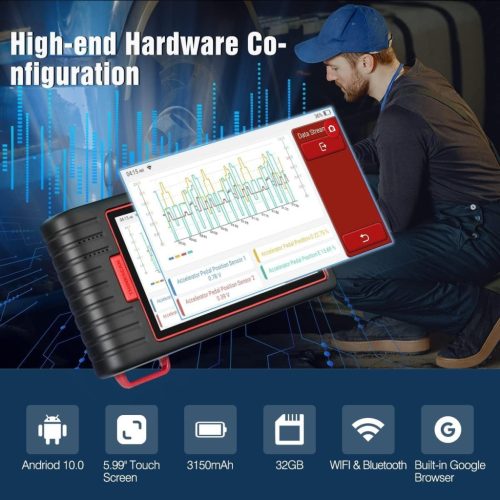 Thinkcar Thinkscan MAX2 OBD2 diagnosztikai eszköz minden járműhöz, minden rendszerdiagnosztika OBD2 diagnosztikai eszköz Bluetooth-szal 28 visszaállítással, olaj, DPF, IMMO, ingyenes szoftverfrissítés, vezeték nélküli kapcsolat