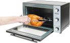 Bestron AOV31, 2 az 1-ben mini sütő forgónyárssal, 31 liter, 1500 W, rozsdamentes acél, fekete