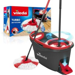   Vileda Turbo Mop, komplett készlet, padlófelmosó teleszkópos nyéllel 75-130 cm