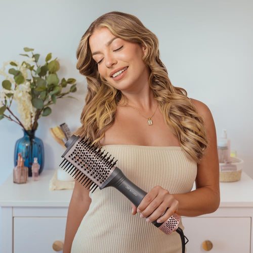 CECOTEC CeramicCare Triangle 5v1 elektromos hajkefe, hosszúkás, 1200 W, háromszög alakú, kerámia, gubancolódásgátló