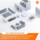 Xiaomi S12 robotporszívó felmosó funkcióval 2 az 1-ben, 4000 Pa szívóerővel, LiDAR navigációval, akadályérzékeléssel, intelligens porszívó robot HASZNÁLT