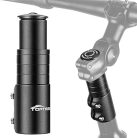 Toptrek alumínium kormányemelő 28,6 mm / 12 × 2,86 cm – MTB, országúti és városi kerékpárokhoz (fekete)