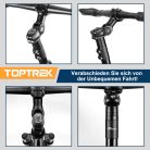 Toptrek alumínium kormányemelő 28,6 mm / 12 × 2,86 cm – MTB, országúti és városi kerékpárokhoz (fekete)