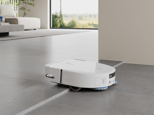 ECOVACS DEEBOT X5 Omni, Robotporszívó állomással, 12800Pa, ZeroTangle, TruEdge Adaptív Nedves Tisztítás, Mosás 70°C-os forró vízben, 15 mm-es emelőpárnák, Fehér
