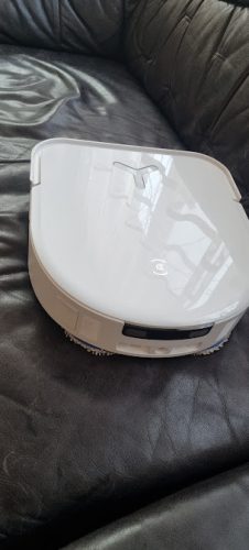ECOVACS DEEBOT X5 Omni, Robotporszívó állomással, 12800Pa, ZeroTangle, TruEdge Adaptív Nedves Tisztítás, Mosás 70°C-os forró vízben, 15 mm-es emelőpárnák, Fehér