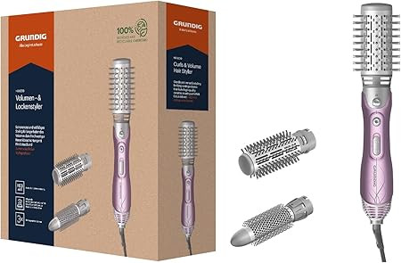 GRUNDIG HS 6220 hajformázó készlet — 1100 W, 3 hőhengeres volumennövelő és göndörítő, kerámia bevonattal