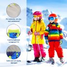 Fengzio Síkesztyűk gyerekeknek, vízálló és szélálló, meleg téli kesztyűk, sportkesztyűk, snowboardhoz (M) méret