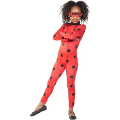   Rubie's 300134 – Miraculous Katicabogár Jelmez 7–8 Éveseknek (122–128 cm)-Gyári csomagolás nélkül