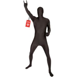   Men's Black Morphsuit teljes test jelmez, (L-es méret), Fekete