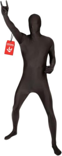 Men's Black Morphsuit teljes test jelmez, (L-es méret), Fekete