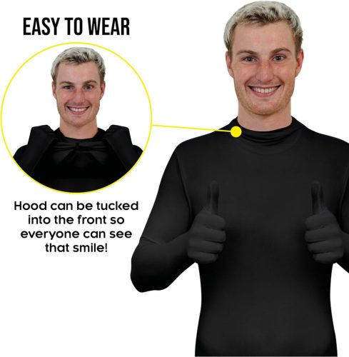 Men's Black Morphsuit teljes test jelmez, (L-es méret), Fekete