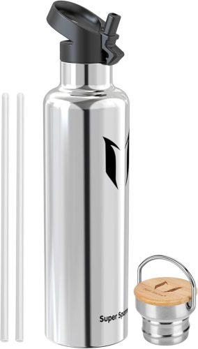 Super Sparrow rozsdamentes acél termosz kulacs – 1 literes, BPA-mentes, hőtartó vizespalack gyerekeknek és felnőtteknek