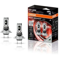    Osram Night Breaker LED Speed H7 autós LED tompított és távolsági fényszóró szett, Közlekedési Hatóság engedéllyel, közúton legálisan használható, 6000K hidegfehér fény, +1550 lumen, akár 6-szoros élettartam,