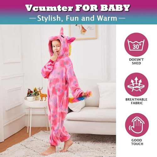 Vcumter gyerekeknek szánt unicorn onesie pizsama (140 -es méret)-Gyári csomagolás nélkül