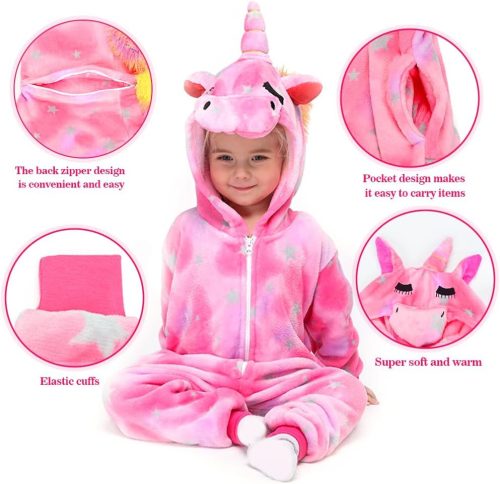 Vcumter gyerekeknek szánt unicorn onesie pizsama (140 -es méret)-Gyári csomagolás nélkül