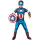 Rubies Marvel Captain America Deluxe gyermek jelmez – párnázott overall, csizmaszár és maszk XS-es, (5-6 éves)