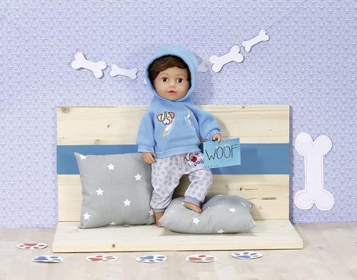 Zapf Creation Dolly Moda 871324 sportöltözék kék kapucnis pulóverrel és szürke nadrággal 43 cm-es babákhoz