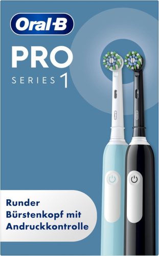 Oral-B Pro Series 1 elektromos fogkefe,, dupo szett kék/fekete