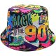 MILAKOO 90‑es évek retro bohókás visszafordítható Eimer‑Hut (bucket hat) – vintage mintás uniszex parti- és utcai kalap
