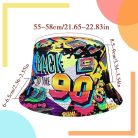 MILAKOO 90‑es évek retro bohókás visszafordítható Eimer‑Hut (bucket hat) – vintage mintás uniszex parti- és utcai kalap